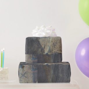 Grungy Abstract Slate Design Wrapping Paper