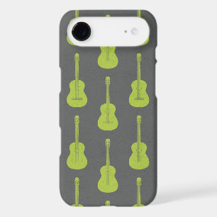 Grungy Acoustic Guitar Polkadot lime green