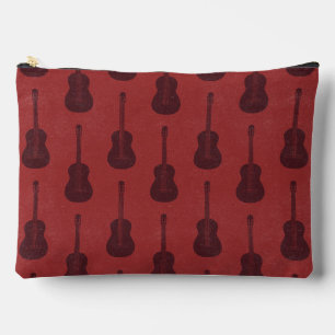 Grungy Acoustic Guitar Polkadot tonal red Accessory Pouch