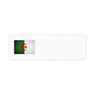 Grungy Algeria Flag Return Address Label