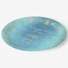 Grungy Aquatic Ocean Gold Grey Christmas