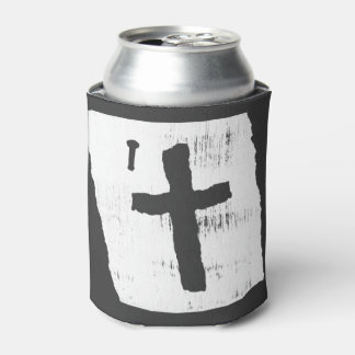 Grungy Christian Cross Can Cooler