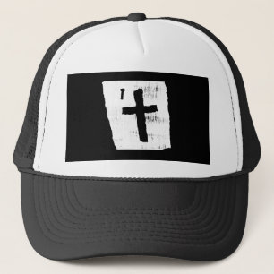 Grungy Christian Cross Trucker Hat