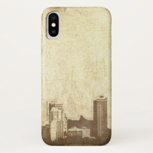 Grungy city background iPhone x case
