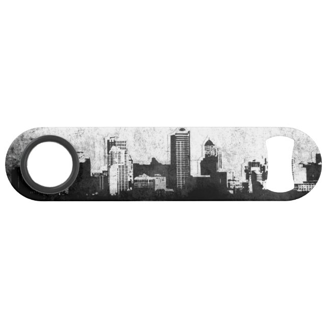 Grungy city background in black and white (Front (Horizontal))