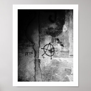 Grungy City Wall Anarchy  Poster