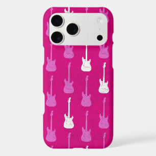 Grungy Classic Electric Guitar Polkadot pink white