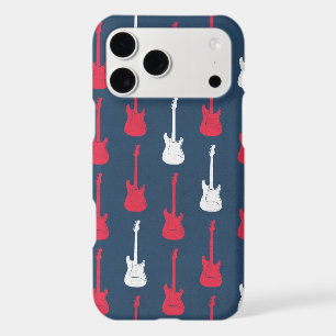 Grungy Classic Electric Guitar Polkadot red blue