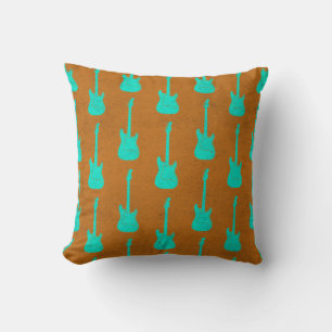 Grungy Classic Electric Guitar Polkadot toxic Cushion
