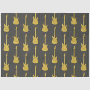 Grungy Classic Electric Guitar Polkadot yellow Tissue Paper