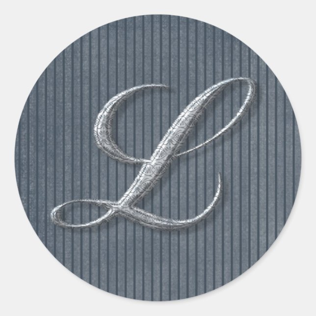 Grungy Denim Stripe Initial Mousepads, Stickers (Front)
