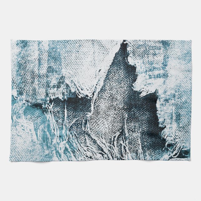 grungy denim tea towel (Horizontal)