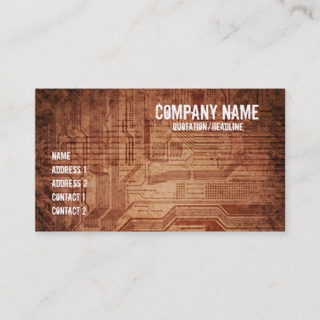 grungy design business card (Front)