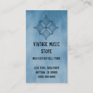 Grungy Diamond Business Card, Light Blue Card