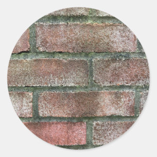 Grungy Dirty Moldy Brick Wall  Classic Round Sticker