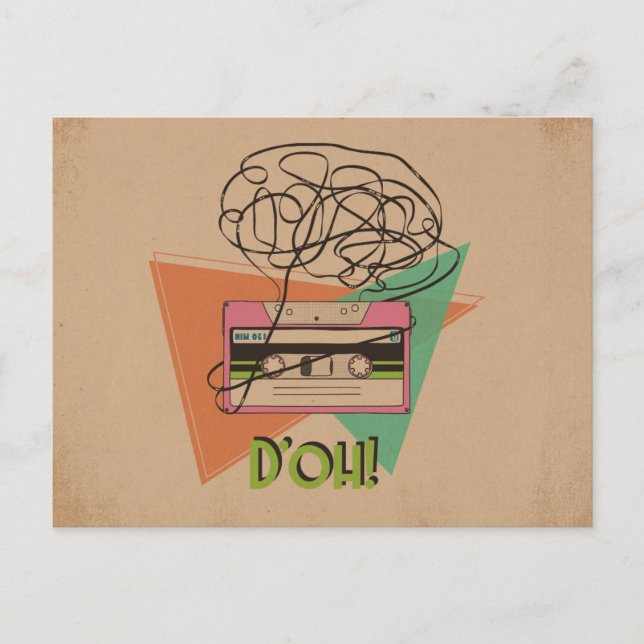 Grungy D'oh Tape Postcard (Front)