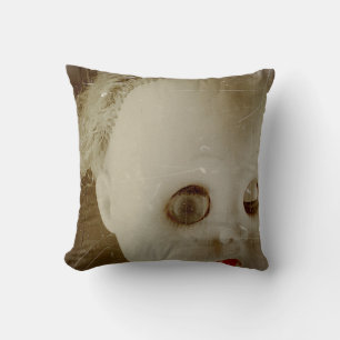 Grungy Doll Face Cushion