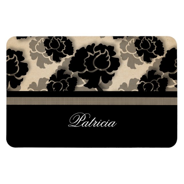 Grungy Floral Decadence Flexi Magnet, Ivory Magnet (Horizontal)