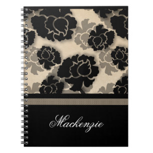 Grungy Floral Decadence Notebook, Ivory Notebook