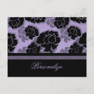 Grungy Floral Decadence Postcard, Lavender Postcard