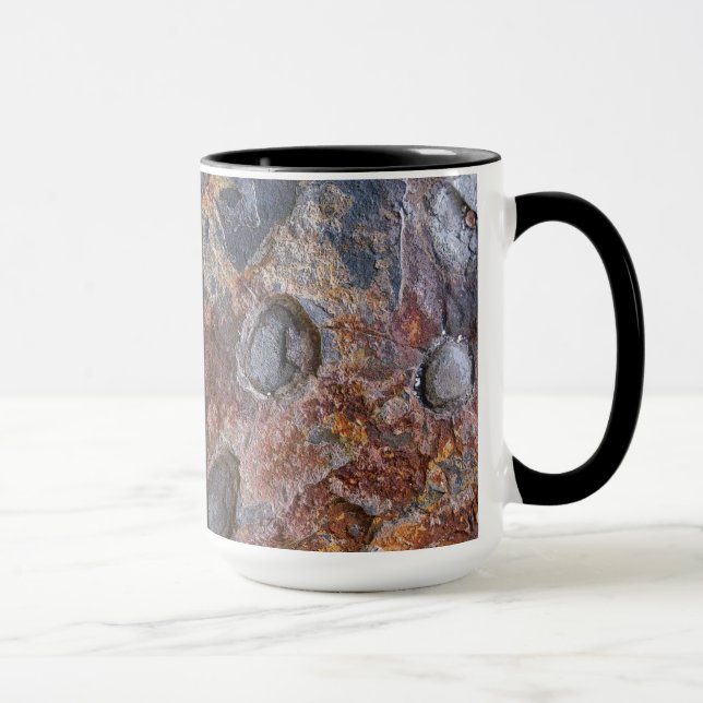 Grungy Geology Rock Texture with Name Mug (Right)