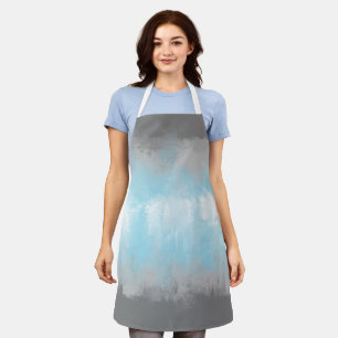 Grungy Glitchy Funky Abstract Demiboy Pride Flag Apron
