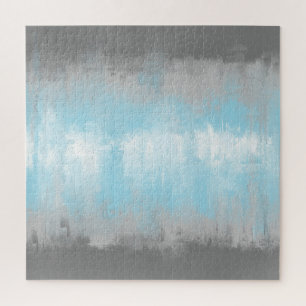 Grungy Glitchy Funky Abstract Demiboy Pride Flag Jigsaw Puzzle