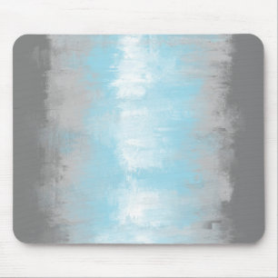 Grungy Glitchy Funky Abstract Demiboy Pride Flag Mouse Pad