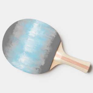 Grungy Glitchy Funky Abstract Demiboy Pride Flag Ping Pong Paddle