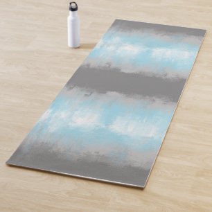 Grungy Glitchy Funky Abstract Demiboy Pride Flag Yoga Mat