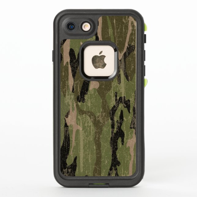 Grungy Green Camo LifeProof iPhone Case (Back)