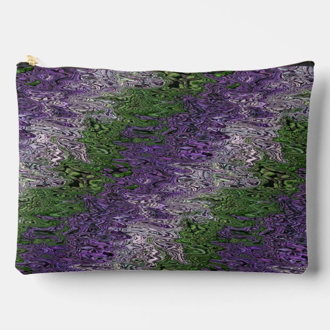 Grungy Groovy Funky Trippy Genderqueer Pride Accessory Pouch (Front)