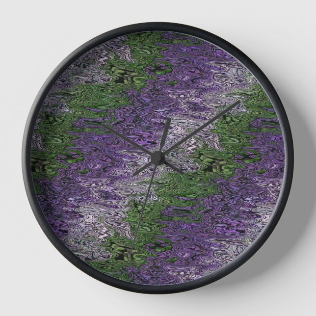 Grungy Groovy Funky Trippy Genderqueer Pride Clock (Front)