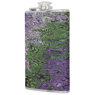 Grungy Groovy Funky Trippy Genderqueer Pride Hip Flask