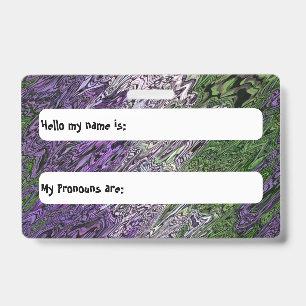 Grungy Groovy Funky Trippy Genderqueer Pride ID Badge