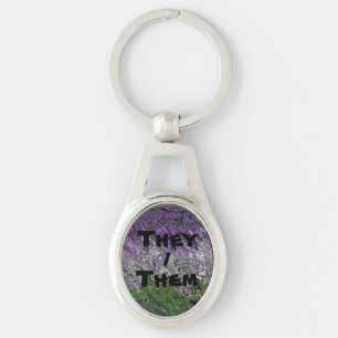 Grungy Groovy Funky Trippy Genderqueer Pride Key Ring