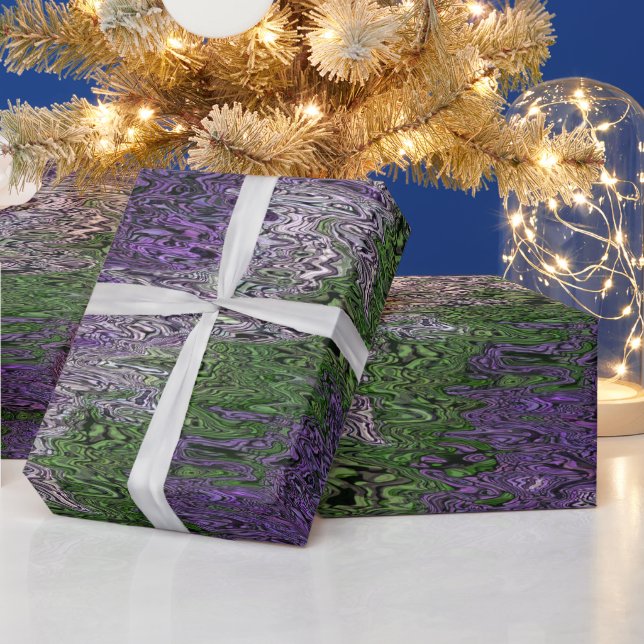 Grungy Groovy Funky Trippy Genderqueer Pride Wrapping Paper (Holidays)
