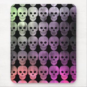 Grungy Halloween skulls Mouse Pad