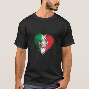 Grungy I Love Italy Heart Flag T-Shirt
