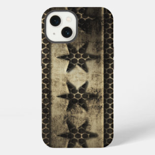 Grungy Metal Chicago Flag iPhone Case