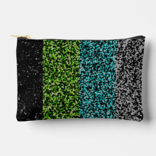 Grungy Noisy Abstract Quoiromantic Pride Flag Accessory Pouch