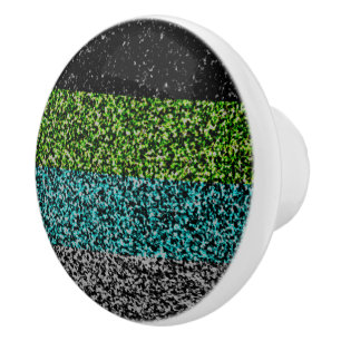 Grungy Noisy Abstract Quoiromantic Pride Flag Ceramic Knob