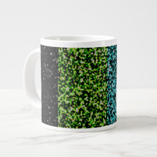 Grungy Noisy Abstract Quoiromantic Pride Flag Large Coffee Mug