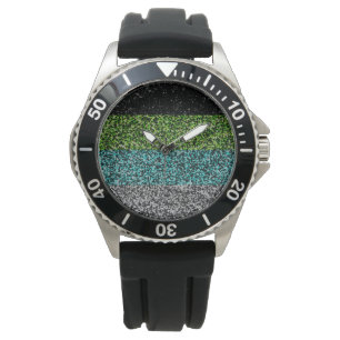 Grungy Noisy Abstract Quoiromantic Pride Flag Watch