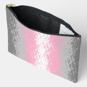 Grungy Noisy Grainy Abstract Demigirl Pride Flag Accessory Pouch