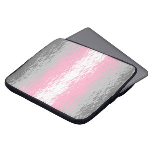 Grungy Noisy Grainy Abstract Demigirl Pride Flag Laptop Sleeve