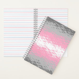 Grungy Noisy Grainy Abstract Demigirl Pride Flag Notebook