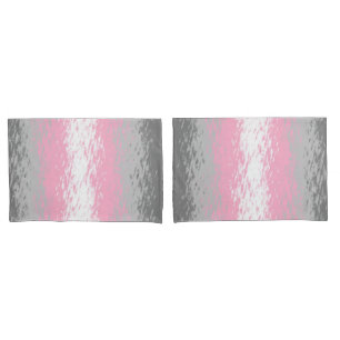 Grungy Noisy Grainy Abstract Demigirl Pride Flag Pillowcase