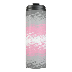 Grungy Noisy Grainy Abstract Demigirl Pride Flag Thermal Tumbler