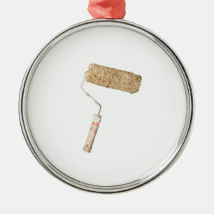 Grungy paint roller metal tree decoration